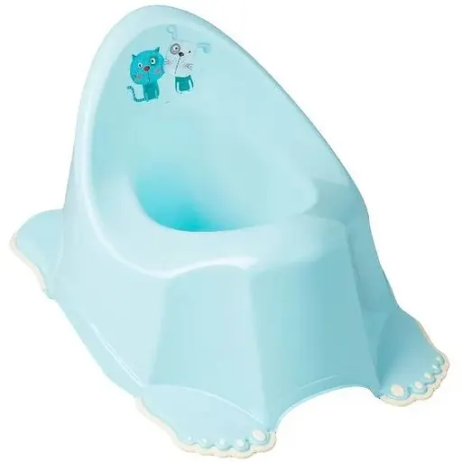 Горшок детский Tega Baby с музыкой антискользящий Dog&Cat light blue - фото 1