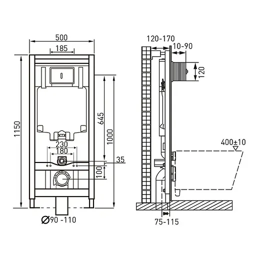 Інсталяція для унітазу Volle Master 141515 - фото 2
