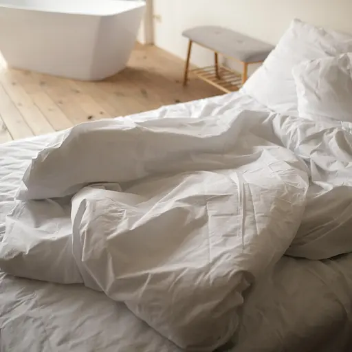 Комплект постельного белья Кретон 100% белый хлопок White sun - фото 2