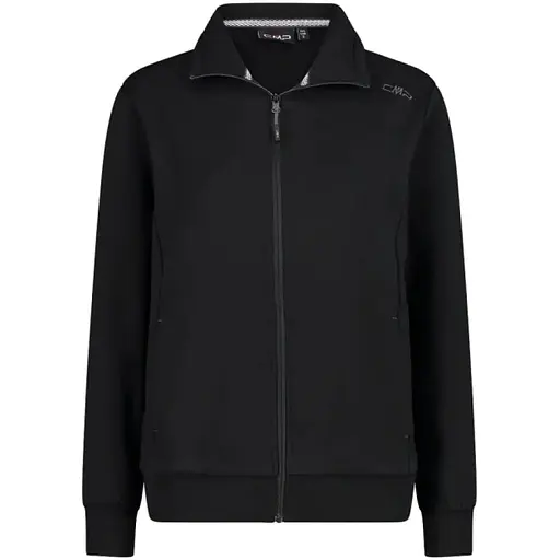 Кофта CMP Women's Zip-Up Sweatshirt in Stretch Cotton Black XXS (1097-31D4266-U901 34)