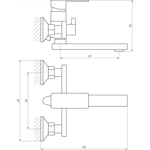 Смеситель для ванны Globus Lux Milano GLM-0102N - фото 4