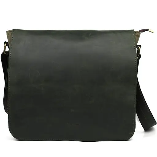 Чоловіча шкіряна сумка через плече TARWA 30х32х7.5 см sum0025786 - фото 1