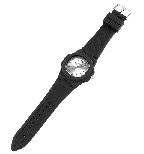 Чоловічий наручний годинник Skmei 1717 (Чорні з сріблястим циферблатом) - фото 8