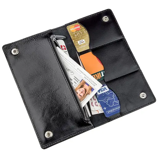 Чоловічий шкіряний гаманець Shvigel 19х9.5х1 см acs0016057 - фото 5