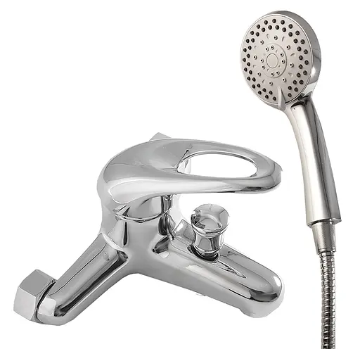 F3003 Змішувач для ванни литий короткий гусак Ø40 Frap 1/10 Хром - фото 1