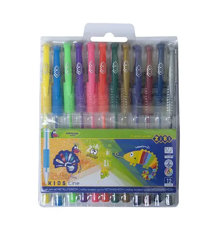 Набір гелевих ручок NEON+METALLIC, 12 кольорів, 12 шт.