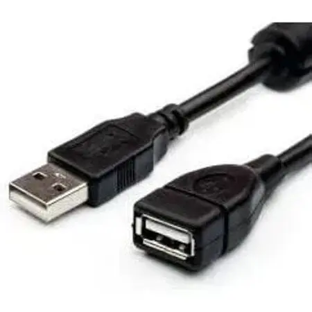 Кабель Atcom Usb 2.0 AM/AF 1 ferite пакет длина 1.5 м черный