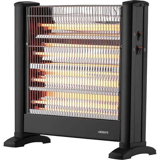 Обогреватель Ardesto инфракрасный кварцевый, 22м2, 2200Вт, мех. управление, напольный, черный