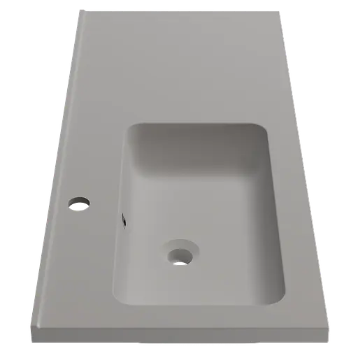 Раковина матовая врезная Amidicon Rodeo 100L 1000x450 из литого камня RODEO_100L_MAT, Белый матовый - фото 3