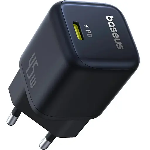 Зарядний пристрій адаптер живлення Baseus PicoGo GaN Fast Charger 1C 45 W - фото 1