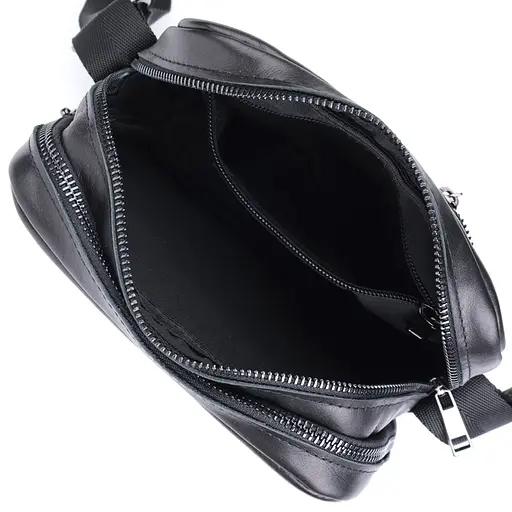 Мужская классическая сумка мессенджер из глянцевой натуральной кожи SHVIGEL 19х21х7 см sum0026999 - фото 7