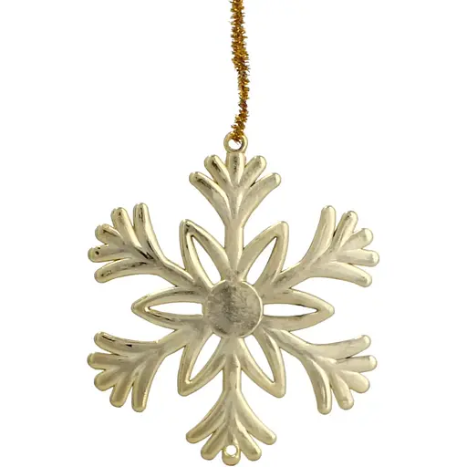 Прикраса-підвіска Chomik Олень, сніжинка, сніговик пластикова золотисті 3 шт. (BAI5874) - фото 4