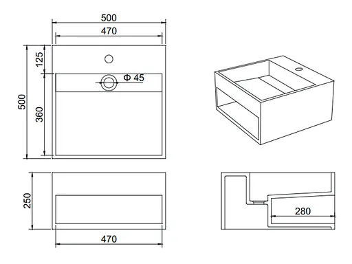 Раковина ASIGNATURA Monolith біла 25701804 - фото 4