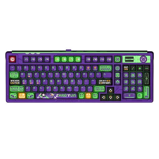 Клавіатура VALKYRIE VK99 Zhao Yun Purple Green - фото 2