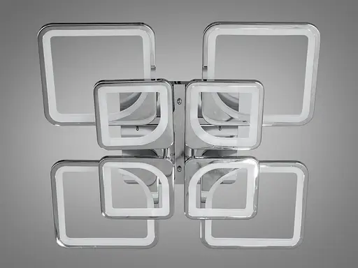 Эффективная потолочная светодиодная люстра на пульте, 110Вт, хром. - фото 2