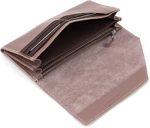 Женский кожаный кошелек Grande Pelle 22х10х3 см acs0026385 - фото 6