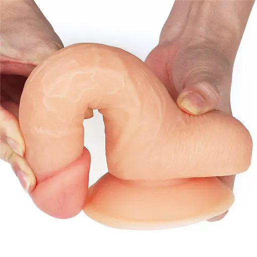 Фалоімітатор LoveToy The Ultra Soft Dude Flesh 18 см тілесний - фото 13