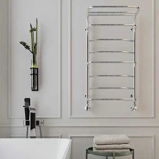 Водяной полотенцесушитель Kosser Лотос 900x530/8 ДЛ02, Хром - фото 4