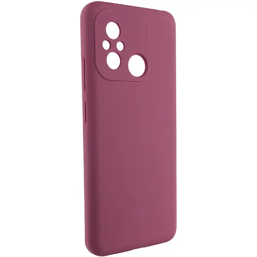 Чехол Lakshmi Silicone Cover Full Camera AAA для Xiaomi Redmi 12C Бордовый/Plum - фото 2