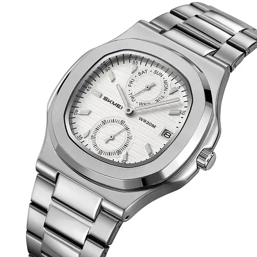 Наручний годинник чоловічий Skmei 2423 Silver Silver, 2423SISI (18371) - фото 2