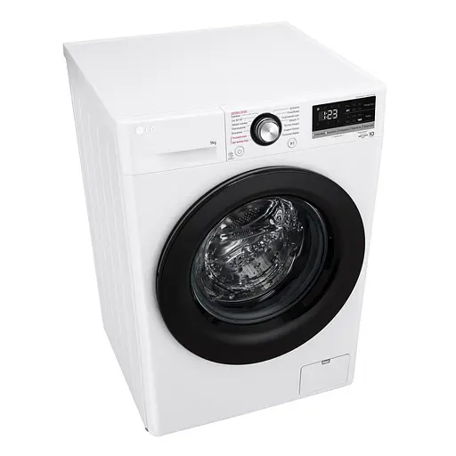 Стиральная машина LG фронтальная 9 кг 1400 A+++ 57 см дисплей пара инвертор белый - фото 7