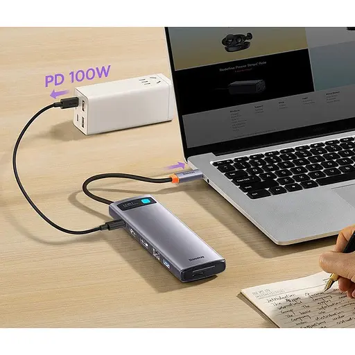 USB-хаб Baseus Metal Gleam Series 12-in-1 (WKWG020213)  [124910] - фото 7