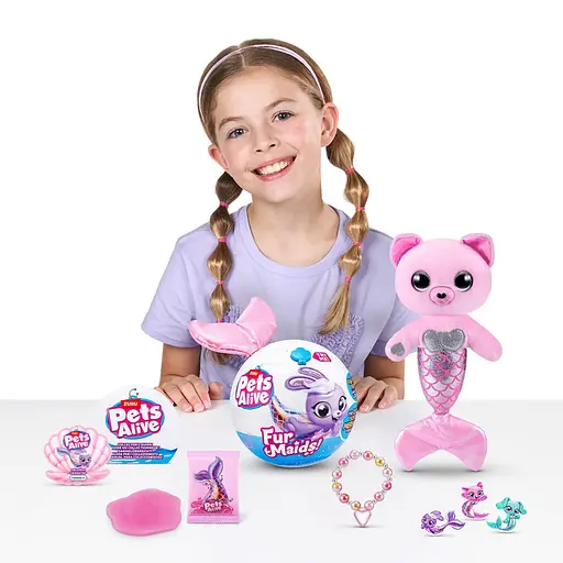 Интерактивный игровой набор серии "Furmaids" Котенок Пурл Pets & Robo Alive 9555A - фото 3