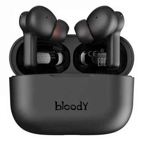 Наушники Bloody TWS A4Tech M30 Black Red (M30 (Black+Red)) Б/у - фото 1