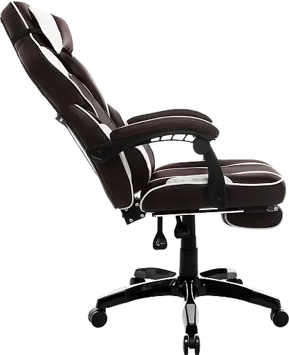 Геймерское кресло GT Racer коричневое с белым (X-2749-1 Dark Brown/White) - фото 5