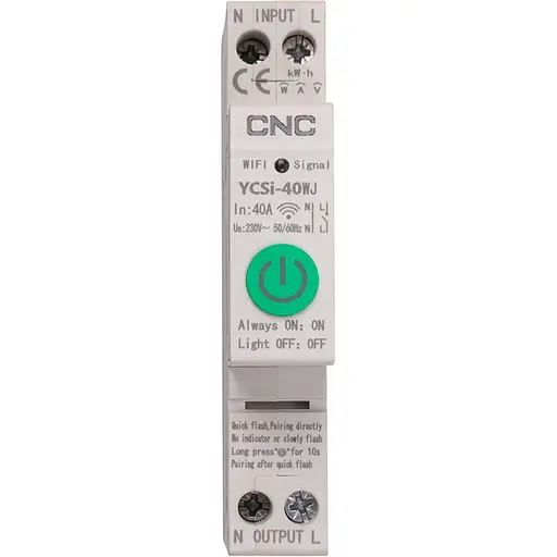 Розумний 1-контактний Wi-Fi-перемикач CNC YCSi-40WJ