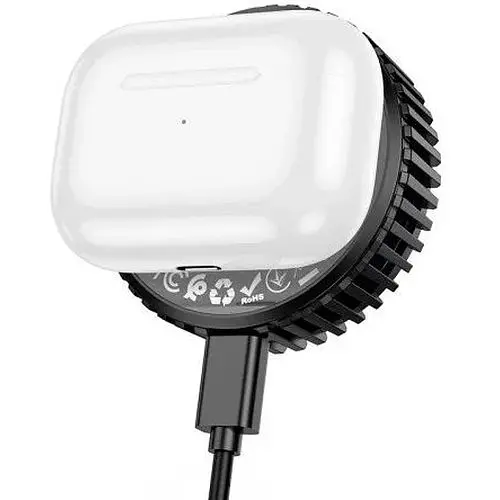 Бездротовий ЗП HOCO CW57 Air-cooled 15W magnetic wireless fast charger чорний - фото 1