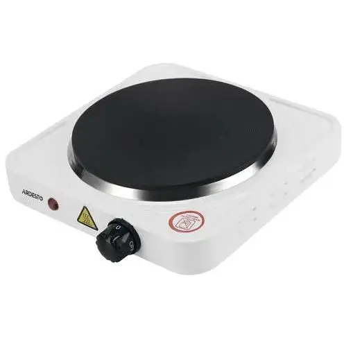 Настільна плита Ardesto ECS-J115W, білий, 1500W, електрична, 5 режимів, 1 конфорка, емаль, індикатор нагрівання - фото 1