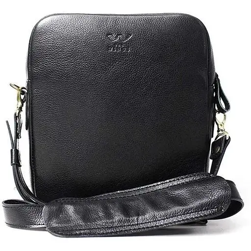 Шкіряна сумка Challenger S чорна флотар - фото 1