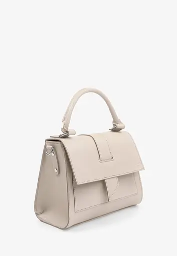 Жіноча шкіряна сумка Ester світло-бежевий краст - фото 6