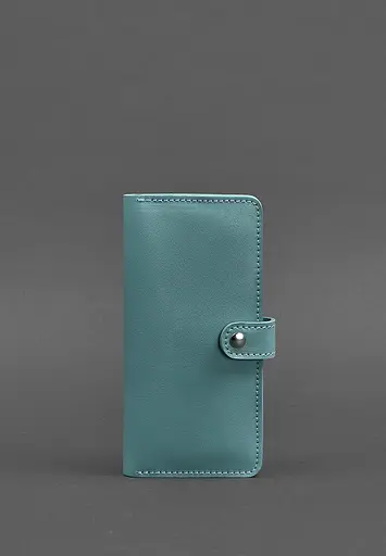 Кожаное женское портмоне 7.0 бирюзовое - фото 2