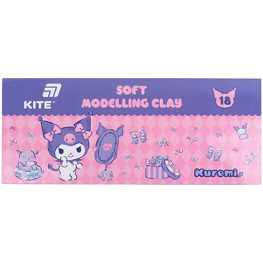 Пластилін восковий Kite Kuromi 18 кольорів 360 г (HK24-085)