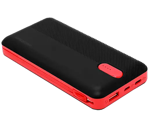 Універсальна зарядна батарея Power Bank Sword SW-20PO3 20000mAh (Micro USB Lightning Type-C) Чорно-червоний - фото 3