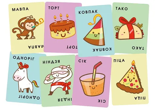 Настольная игра Feelindigo Тако Сок Колпак Торт Пицца (Taco Hat Cake Gift Pizza) (укр.) (FI22050) - фото 4