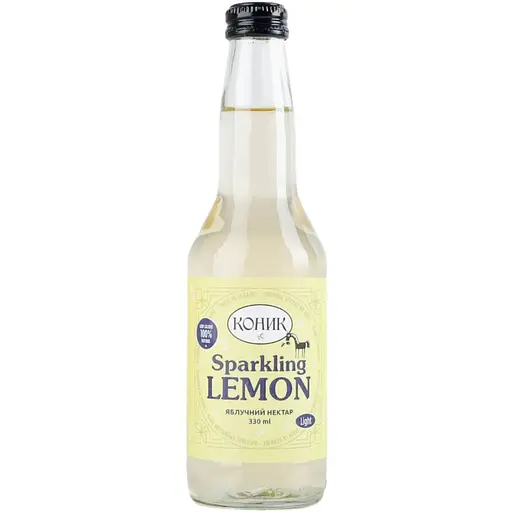 Нектар Конек Sparkling lemon яблочный газированный 330 мл - фото 1