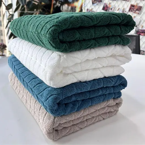 Полотенце банное Lovely Svi хлопок жаккардовый для ванной, гостиниц, СПА - 70 х 140 см Milano Зеленый (701124) - фото 6