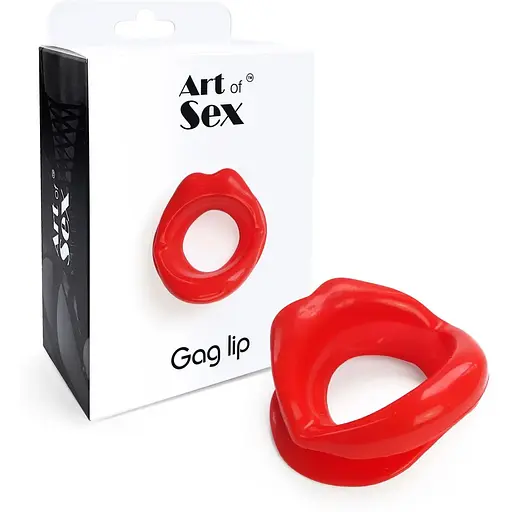 Кляп у формі губ Art of Sex - Gag lip, Червоний - фото 3