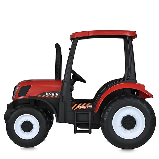 Электромобиль детский Трактор M 4643EBLR-3 24V 2x12V10AH EVA TF кожа красный - фото 2