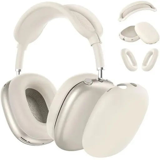 Чохол-накладка DK для Apple AirPods Max 1/2 | Silicone Candy Friendly 3в1 (ivory)