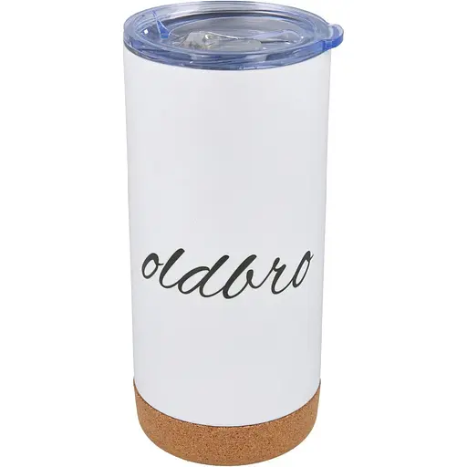 Кухоль OldBro для старого друга з корковим дном 480 мл White із нержавіючої сталі з подвійними стінками - фото 1