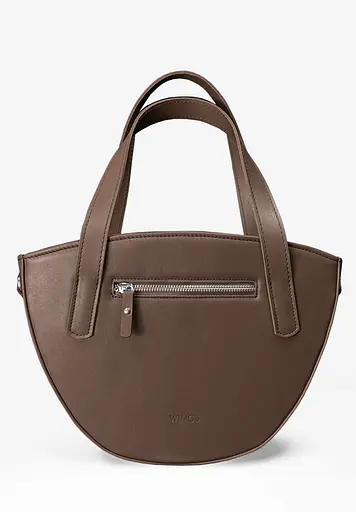 Жіноча шкіряна сумка Bella темно-бежева - фото 3