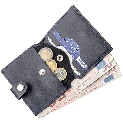 Мужской кожаный кошелек Shvigel 10х8.5х1 см acs0015041 - фото 5