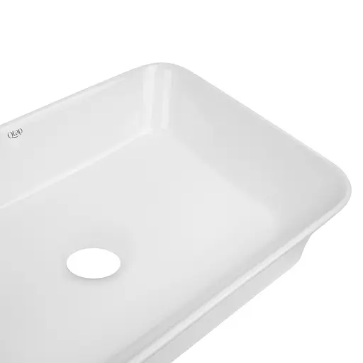 Умивальник накладна Qtap Virgo N прямокутна без донного клапана White QT18116308W, Білий - фото 5
