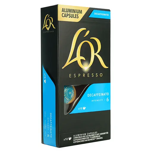 Кофе молотый L'OR Espresso Decaffeinato, капсулы, 52 г (911827)