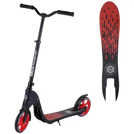 Самокат складаний Best Scooter 8 Чорно-червоний 000255844
