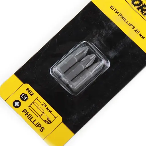 Набір біт Work's PH2x25 мм 3 шт. (27477) - фото 3